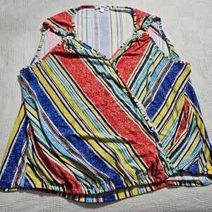 Maeve Sleeveless Multicolor Top Size 2X